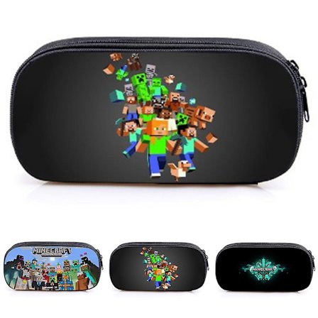 Minecraft Big Capacity Pencil Case Large Pencil Pen Pouch Bag Stationery Organizer