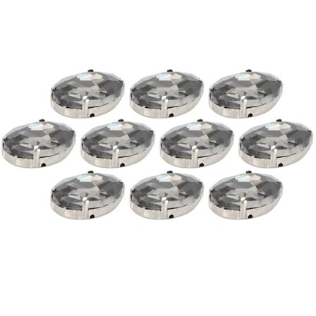 10 st sy på strass kristaller glänsande knappar dekoration för DIY hantverk kläder skor väskor 0,71 x 0,98 tum grå oval