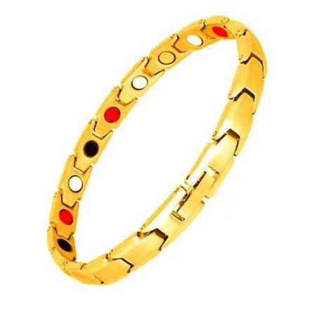 Bantningsarmband Lymfdränage Magnetisk Terapeutisk Gold