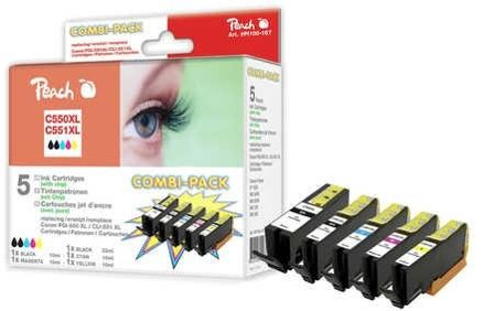 PEACH Ink PEACH PI100-167 K Canon PGI-550 XL, CLI-551 XL (do Pixma IP 7200 Series), c