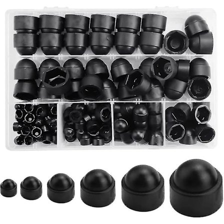 145 stk. plastkuppelbolt møtrik beskyttelseshætter Z [dB}