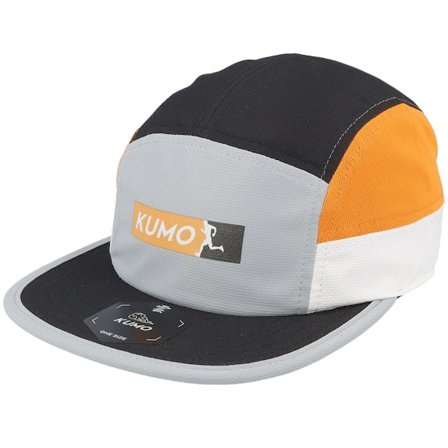 Kumo - Grijs 5panel Cap - Running Box Logo Cloudfit Grey/Black/Orange 5-Panel @ Hatstore