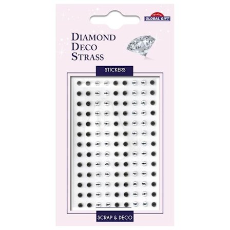 Rhinestone Stickers - Diamant - Svart