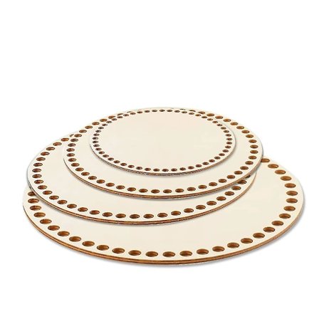 4 kpl Pyöreä Puinen Pohja Virkattavalle Korille Halkaisija 10cm/15cm/20cm/25cm Pyöreä Puupohja Puukorin Pohja