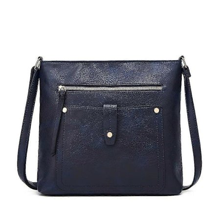 Axelväska Crossbody Läder Fyrkantig Väska Enkel Mode Dam