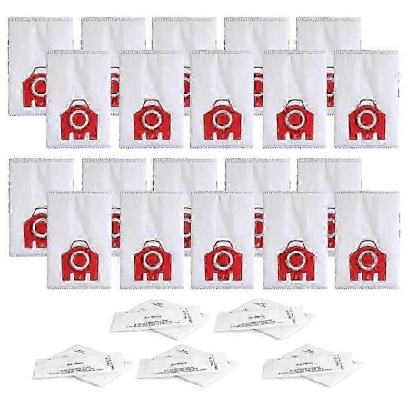 20-pak støvsugerposer kompatible med Miele S200, S300, S600, S4 S6 Compact C2 C1-serien