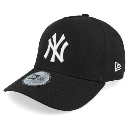 New Era - New York Yankees League Essential Black/White A-Frame Adjustable Adjustable Black Cap - MLB @ Hatstore