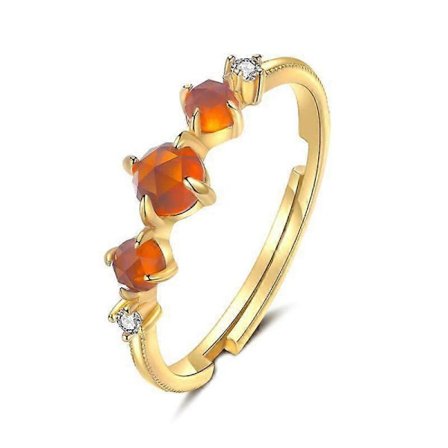 Vintage Orange Sten Ring Personlighetsring Vintage Damring