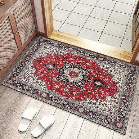Sklisikre dørmatter for innendørs bruk, vaskbar vannabsorberende smussavvisende dørmatte retro persisk matte, 40x60cm/50x80cm H 40 x 60 cm