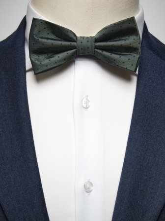 John Henric Men's Olivgrüne Gepunktete Fliege Size Pre-tied