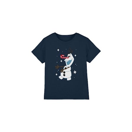 Frozen Barn/Barn Olaf Polkagris T-Shirt 5-6 År Marinblå