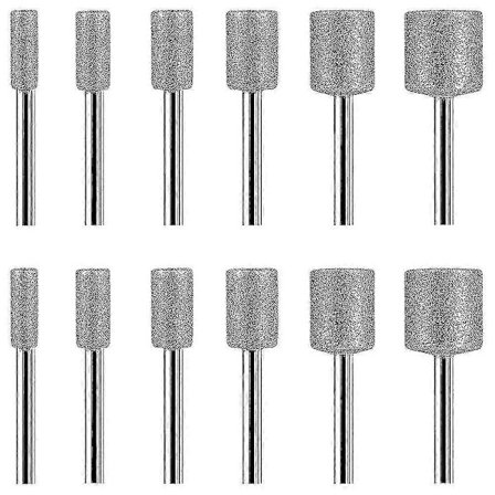 12 stk. diamantbor kompatible med sten, klipper, keramik, Dremel roterende værktøjer_Kvalitetsgåvor