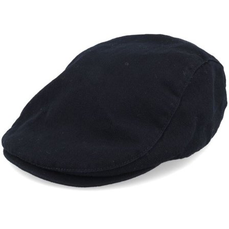 Beechfield - Svart flatcap Keps - Black Vintage Flat Cap @ Hatstore