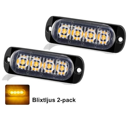 Markeringslys blinklys orange LED-lamper 2-pak 12v 24v LED