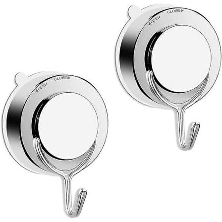 2x Vakuum Sugekop Krog til Toilet Køkken Badeværelse Håndklædekrog Belastning 6kg ZKW