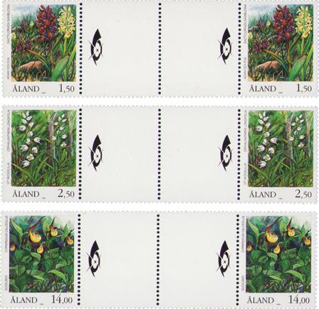 Åland - MICHEL 33-35 - Postfrisk gutterpairs