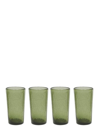 OYOY Living Design Kuki Highball Glass - Pack Of 4 - Green - 7.5X13.5CM