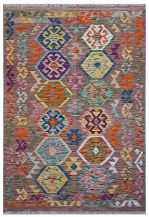 Lille Kelim Afghan Old Style Tæppe 120X179 Uld