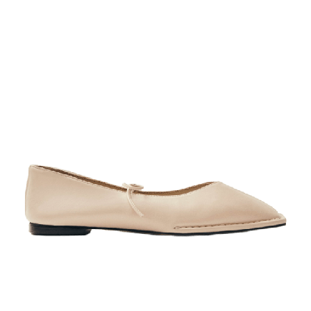 Alohas Sway Cream Leather Ballet Flats Loafers Dam Beige 42