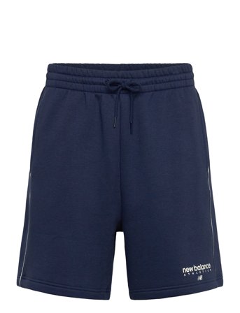 New Balance Linear Graphic Fleece Short 7" - Navy - M