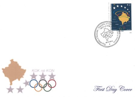 Kosovo - Medlemsskab af IOC - Førstedagskuvert
