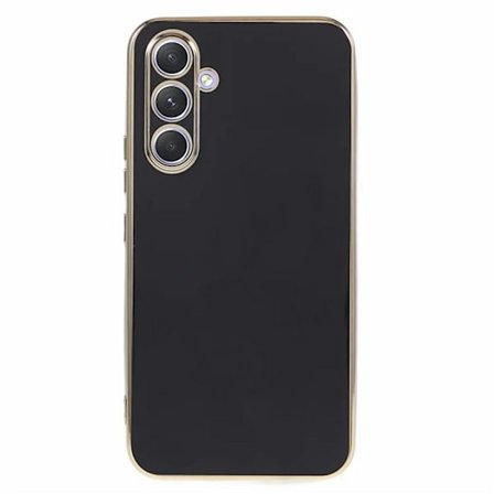 Samsung Galaxy S25 Case with Gold Details - Black