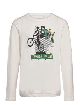 Nkmvux Ls Top Tops T-shirts Long-sleeved T-shirts White Name It