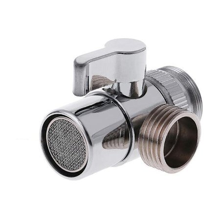Way Hand Dusch Dusch Avledare Dusch Adapter Avledning Solid Mässing Krom