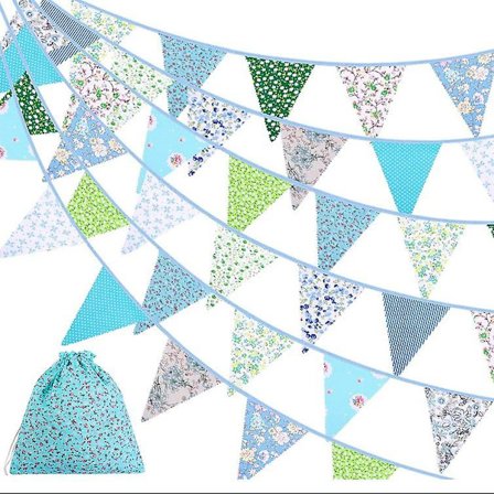 Stof Vimpel Banner Vintage Flag Blomster Vimpler Til Fest Hjem Have Dekoration