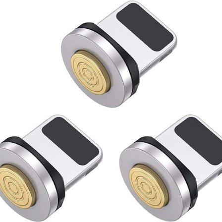540 graders magnetisk laddningskabel nylonflätad 3-pack spetsar för i-produkter