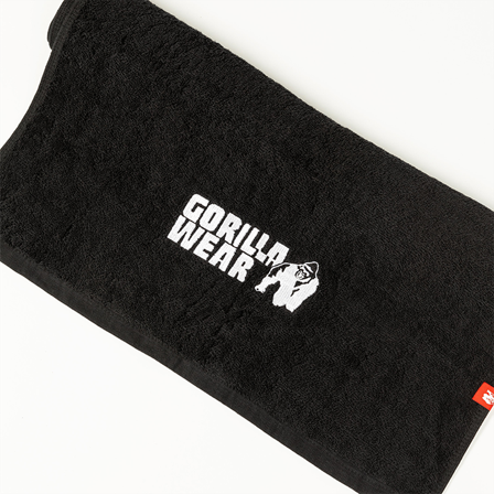 Gorilla Wear Zip Pocket Gymhåndkle Svart
