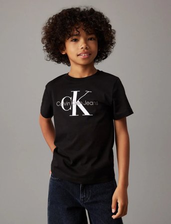 Calvin Klein Ck Monogram Ss T-Shirt - Black - 152