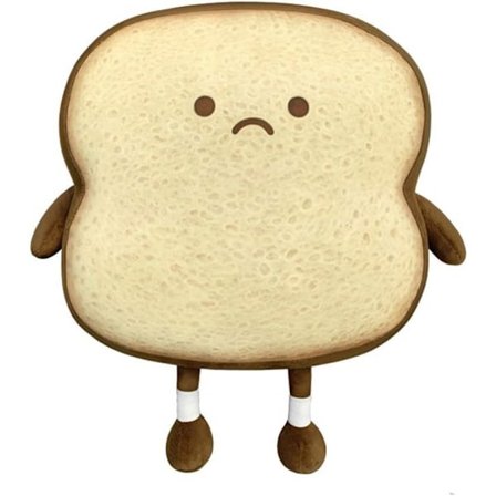 Toastpute Rolig Mat Plysj Leketøy Puter Små Søte Stoppet Plysj Toast Sofapute (Toast, Brun)