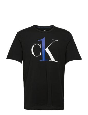 S/S Crew Neck T-shirts Short-sleeved Svart Calvin Klein
