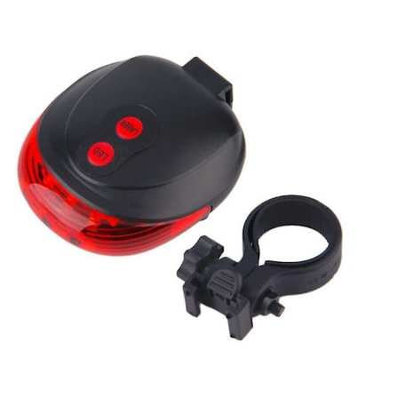 Sykkellys bak, kraftig rødt lys, 7 lysmoduser, vanntett sikkerhetsadvarselslys for sykling Mtb Racing Road(svart)