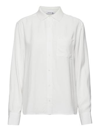 Woven Shirts Pitkähihainen Paita Valkoinen Lacoste