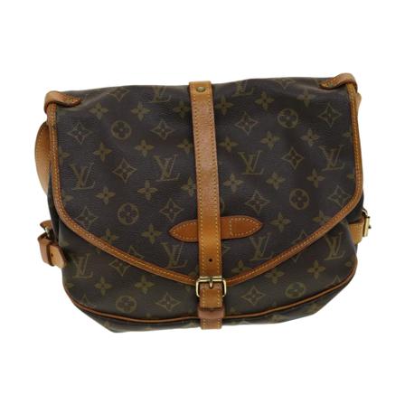 Louis Vuitton Vintage, Pre-owned Saumur 30 Monogram Messenger Bag Bruin, Dames, Maat:ONE Size