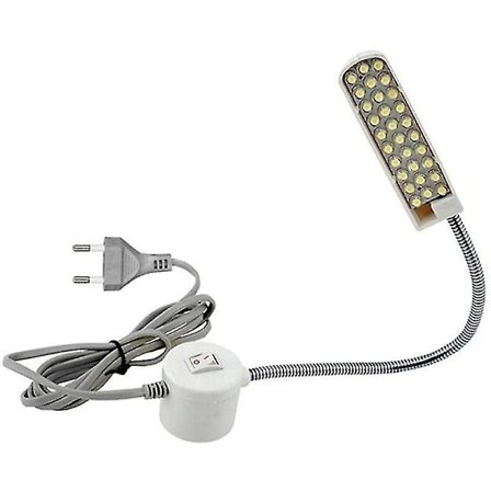 Sylampe med LED, magnetisk monteringsbase, svanehalsarm, 30 LED-lys