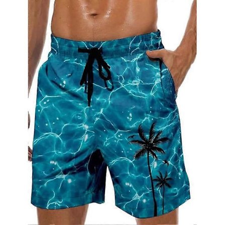 Badeshorts til mænd hawaiiansk badedragt med netforing badeshorts strandshorts