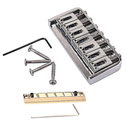 7-strängad Gitarrbro med Fast Sadel, Skruvar och Mässingspudde för Elgitarr