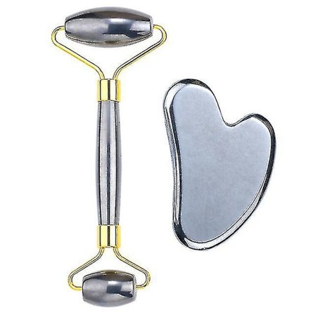 Terahertz Face Gua Sha Crystal Roller Ansiktsmassage Scratch Board Skönhet Hudvård Gouacheskrapa Guasha set