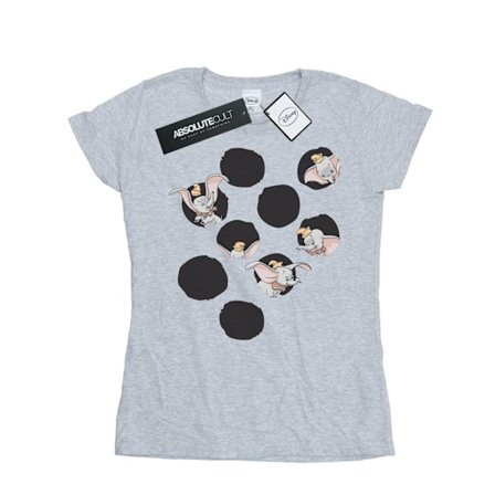 Disney Dam/Damer Dumbo Peekaboo Bomull T-shirt M Sports Grå