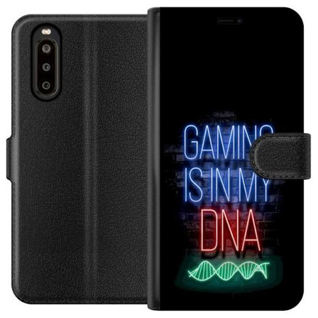 Yhteensopiva Lompakkokotelo Sony Xperia 10 II Viktor Gyökeresin muotokuva vihreässä paidassa, jossa on leijonamotiivi ja intensiivinen vihreä tunnelma