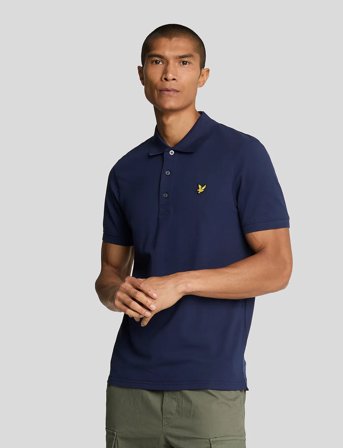Lyle & Scott Plain Polo Shirt - Blue - XS
