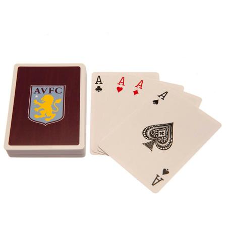Aston Villa Fc Spelkortsdäck One Size Claret Röd/vit