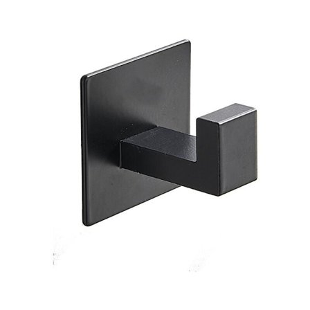 Kvadratisk 304 rostfritt stål klädkrok (svart) -5555cm