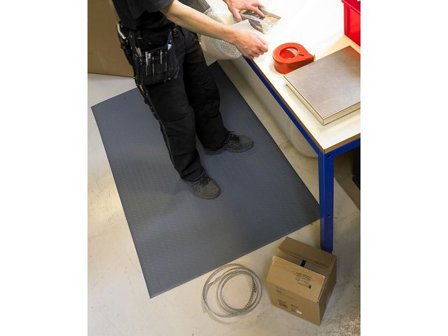 MATTING Yoga Super Plus golvmatta, 610 x 910 mm, grå - Lyreco - Kontorsmöbler och inredning - Arbetsplatsmattor och ståmattor - Arbetsplats-och 