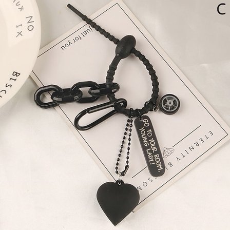 e Bow Tie Bear Keychain Love Pentagram Pendant Keyring Car Bag