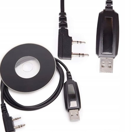 USB Programmeringskabel til Radio – Kenwood Type | 2.5 Mm + 3.5 Mm | Reservedel til Baofeng UV-5R, Kenwood TH-K2