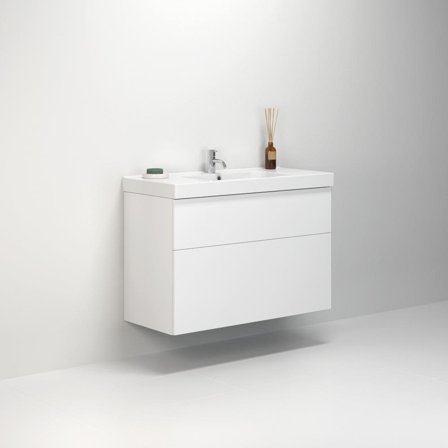 Dansani Luna Menuet Kommodpaket 101 cm Vit högglans, Badrum